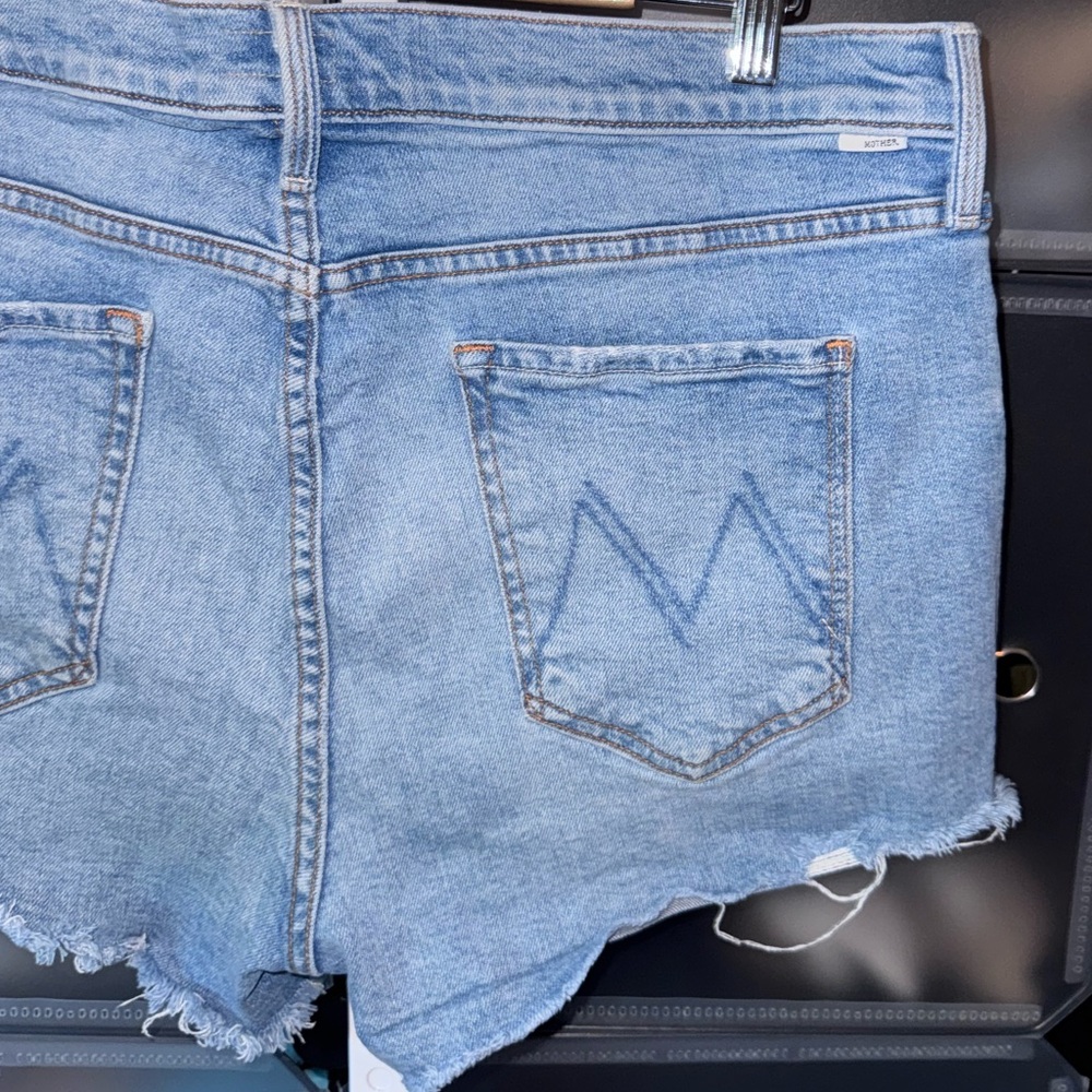 MOTHER The Scrapper Cut Off Fray Short Camera Obscura Denim Shorts Women’s 33 - Picture 9 of 13
